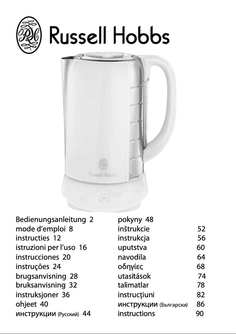 Page n°1 - Manuel utilisateur Russell Hobbs 14743-56 Glass Touch