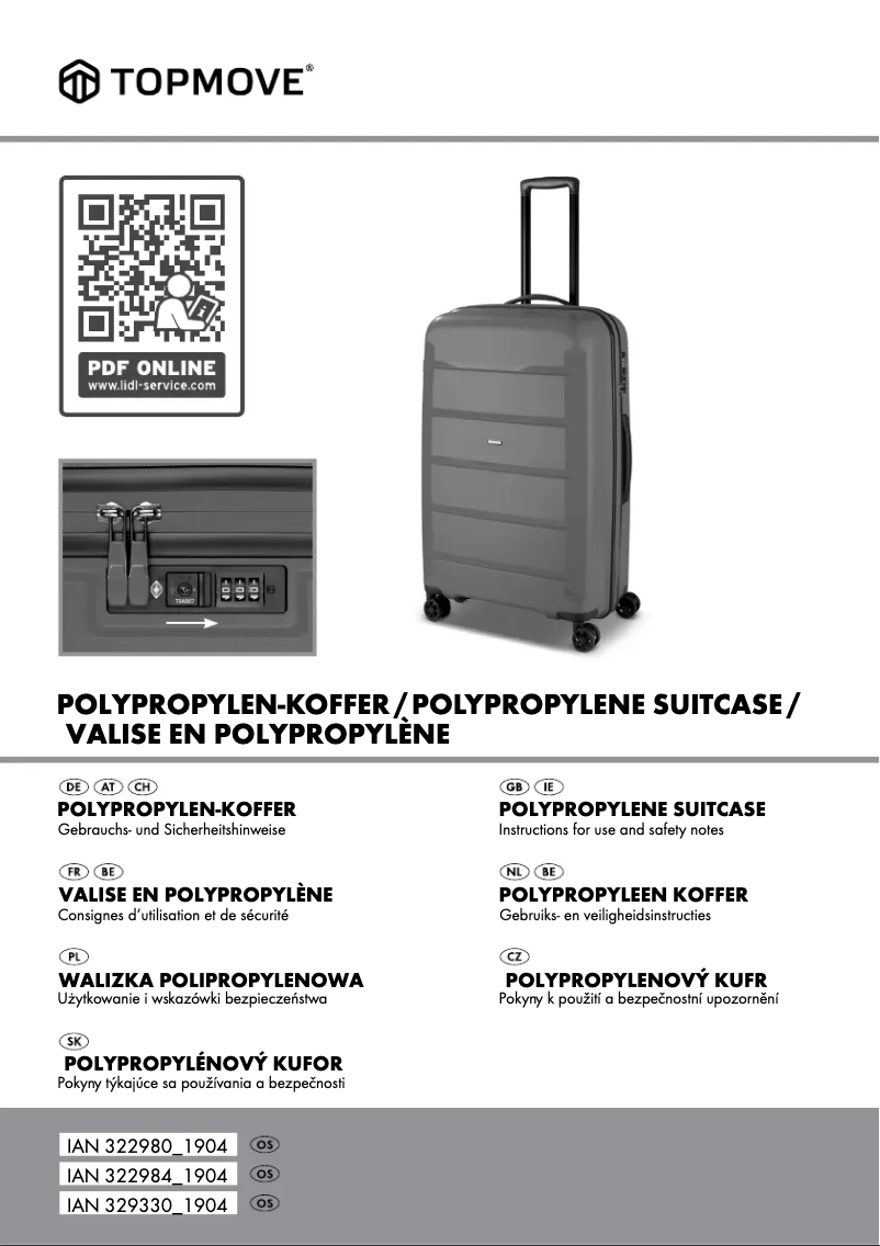 Image de la première page du manuel de l'appareil IAN 322984