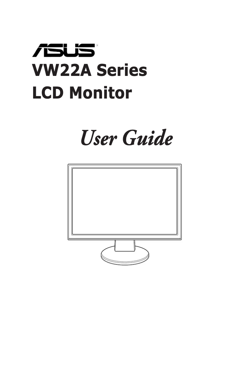 Page 1 de la notice Manuel utilisateur Asus VW22AT