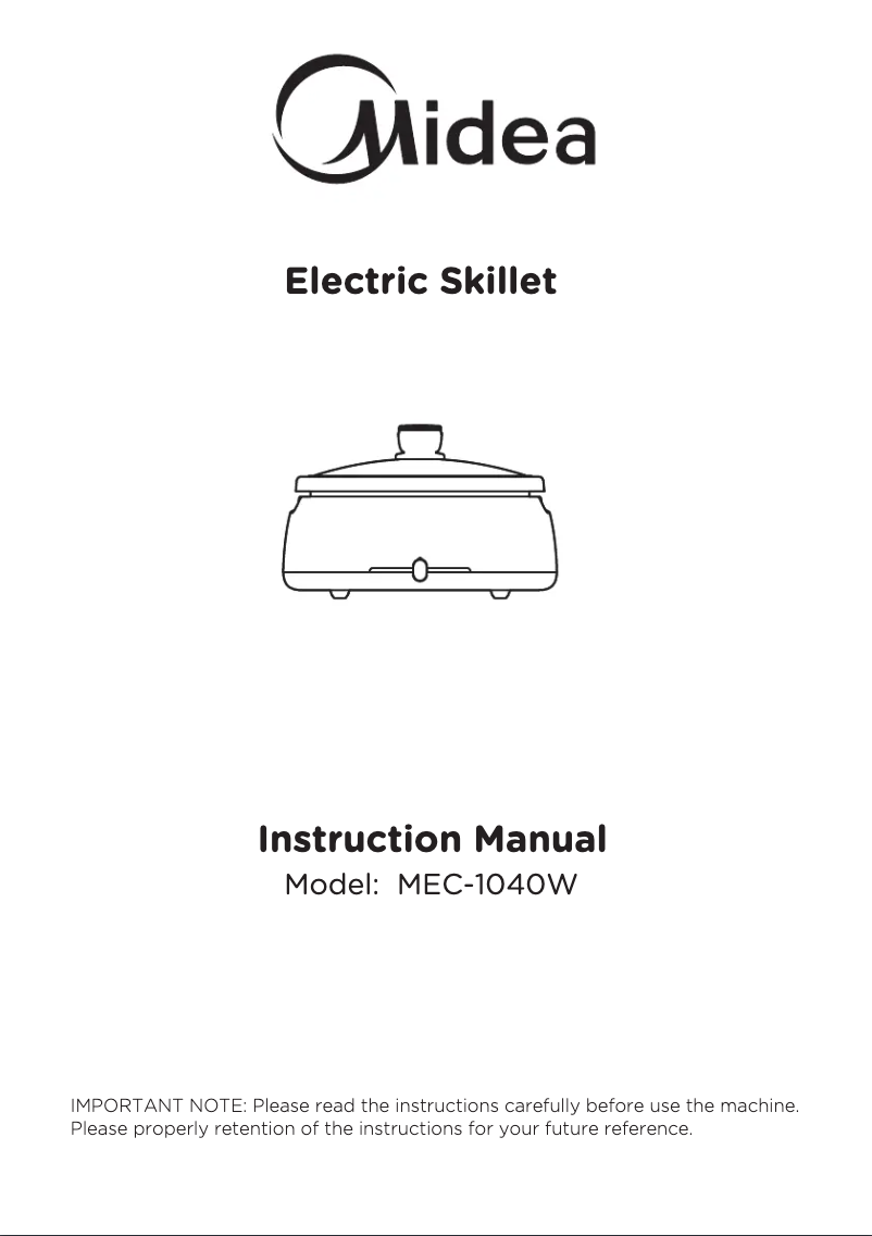 Page n°1 - Manuel utilisateur Midea MEC-1040W