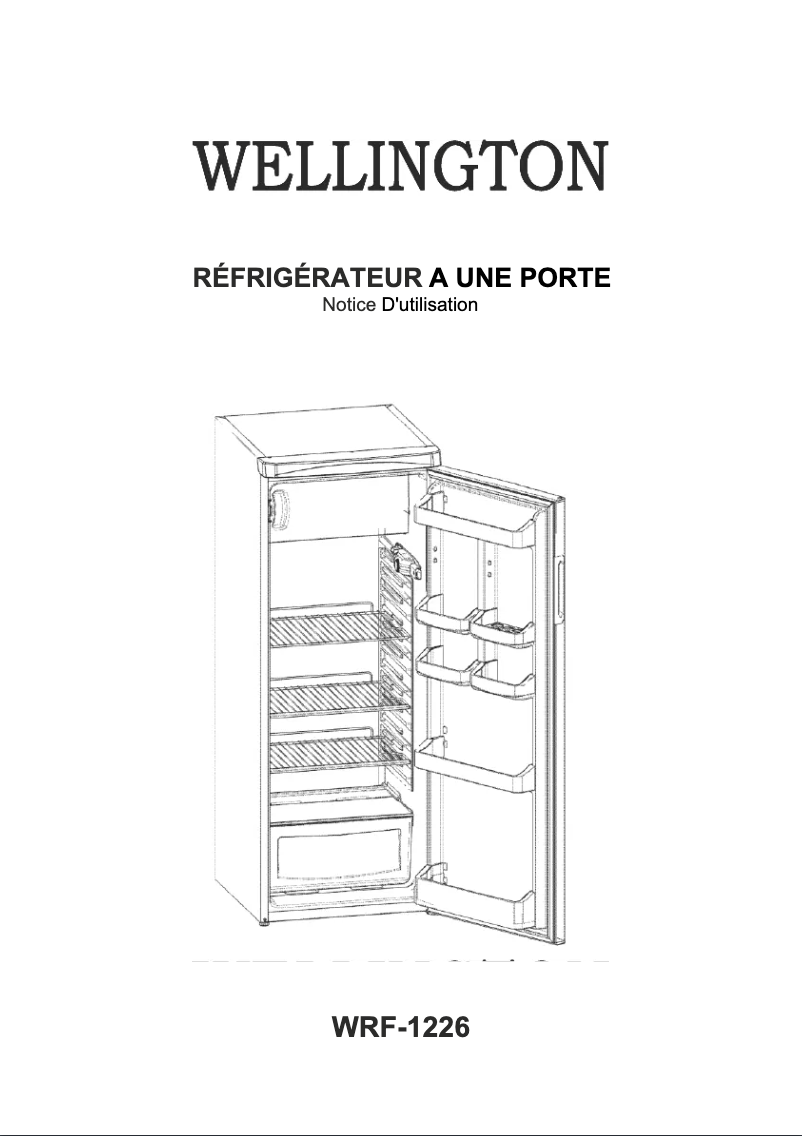 Page n°1 - Manuel utilisateur Wellington WRF-1226