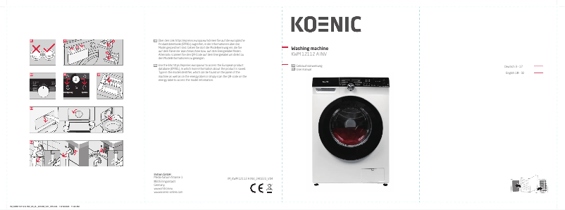 Page 1 de la notice Manuel utilisateur Koenic KWM 12112 A INV