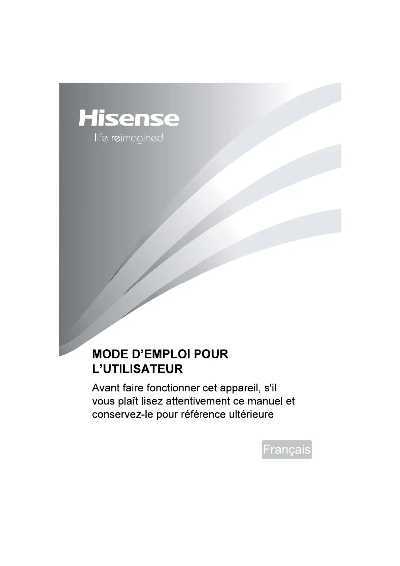 Page 1 de la notice Manuel utilisateur Hisense RB605N4WC11