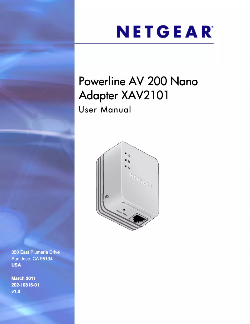 Página 1 del manual Manual de usuario Netgear XAV2101