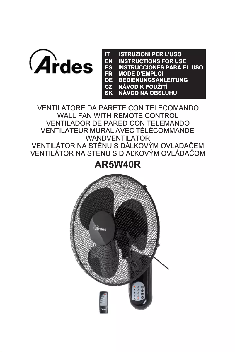 Page n°1 - Manuel utilisateur Ardes AR5W40R