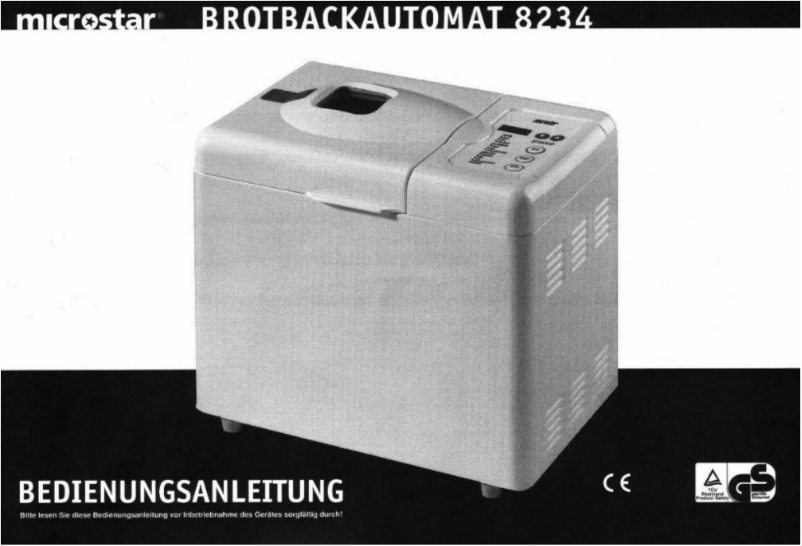 Image de la première page du manuel de l'appareil 8234