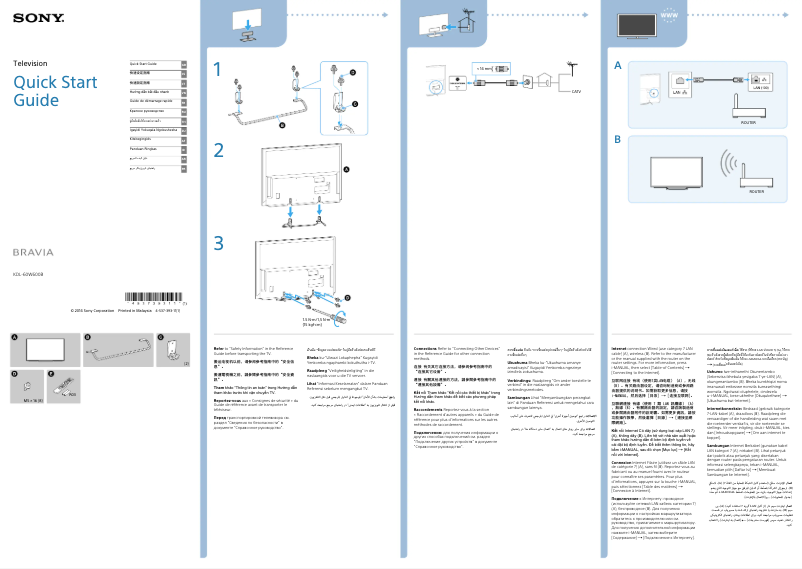 Image de la première page du manuel de l'appareil KDL-60W600B