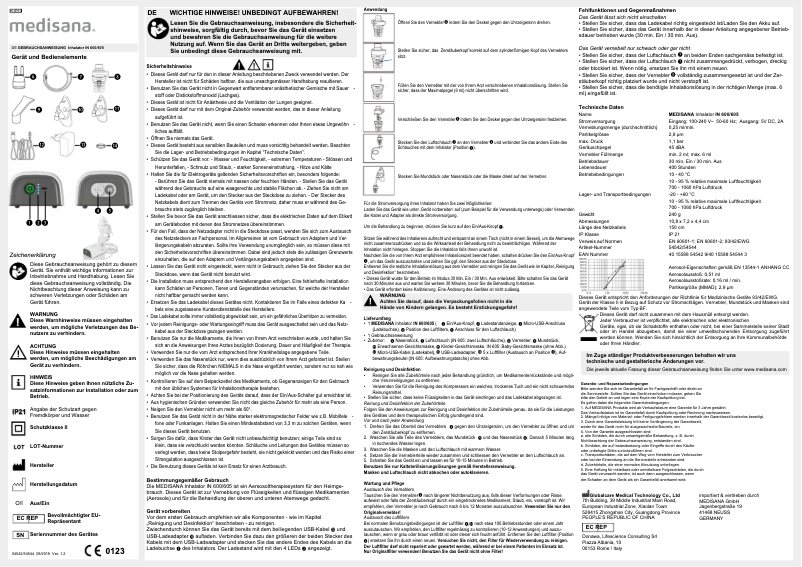 Image de la première page du manuel de l'appareil IN 600