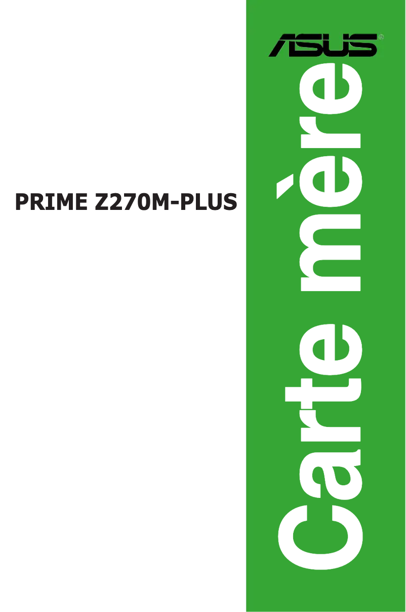 Page 1 de la notice Manuel utilisateur Asus Prime Z270M-PLUS/BR