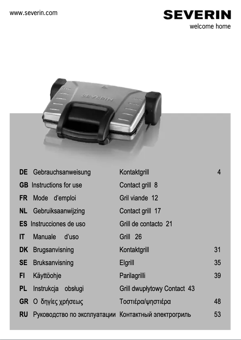 Page n°1 - Manuel utilisateur Severin KG 2389