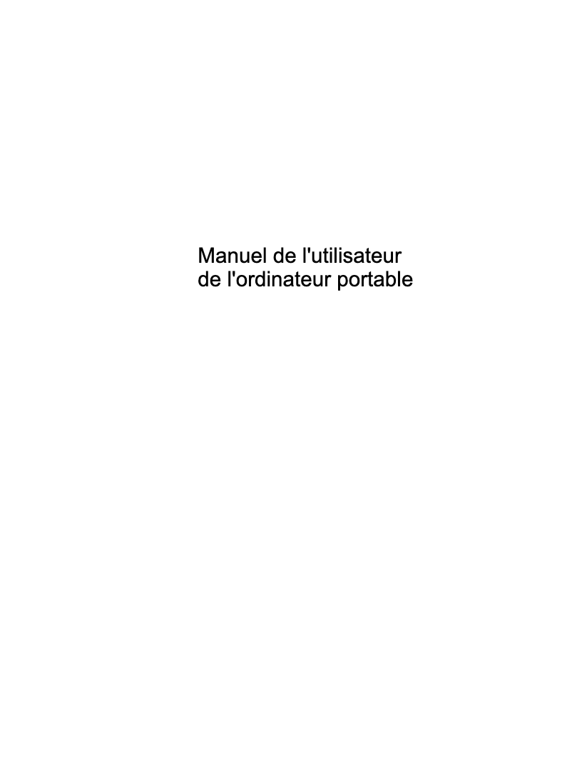Page 1 de la notice Manuel utilisateur HP 630