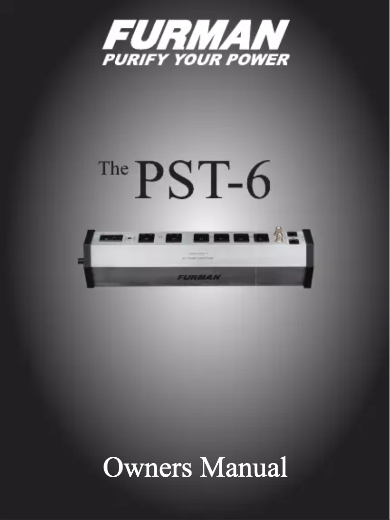 Image de la première page du manuel de l'appareil PST-6