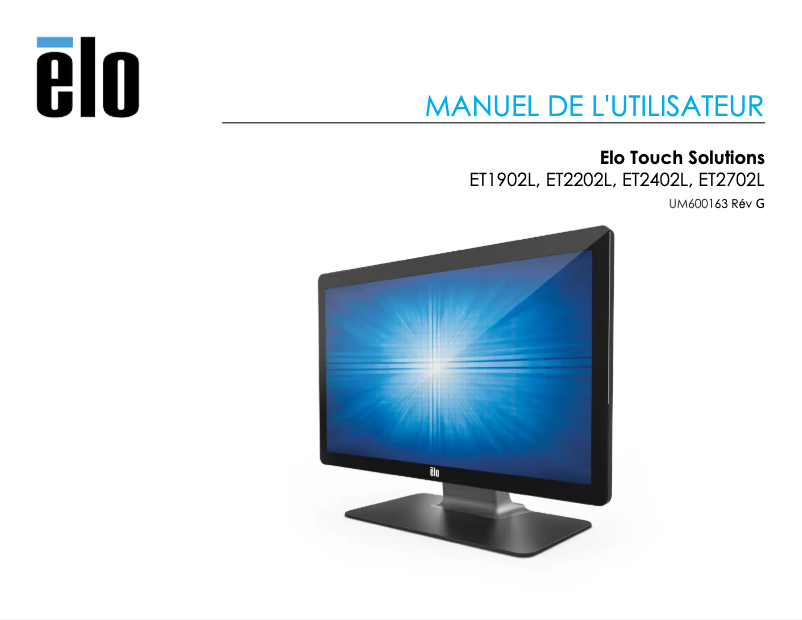 Página 1 del manual Manual de usuario Elo 1902L