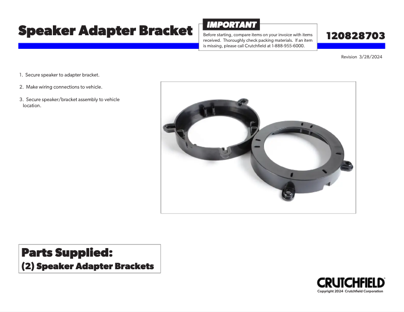 Page 1 de la notice Manuel utilisateur Metra 82-8703