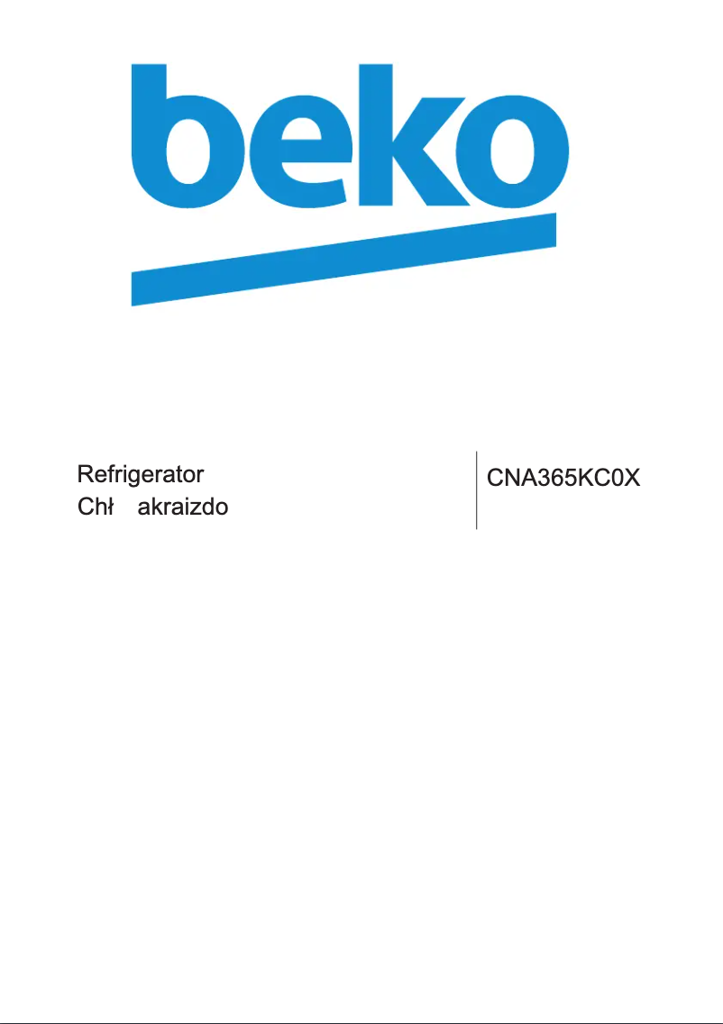 Page n°1 - Manuel utilisateur Beko CNA365KC0X