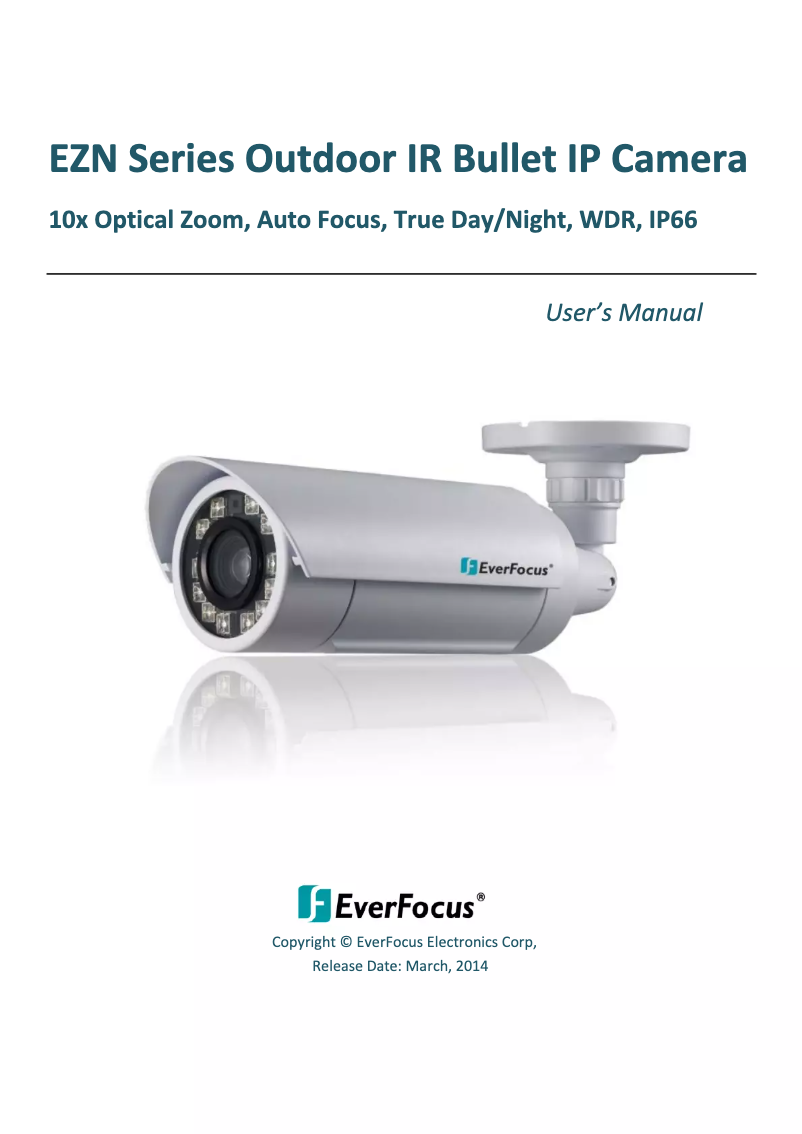 Page n°1 - Manuel utilisateur EverFocus EZN3261