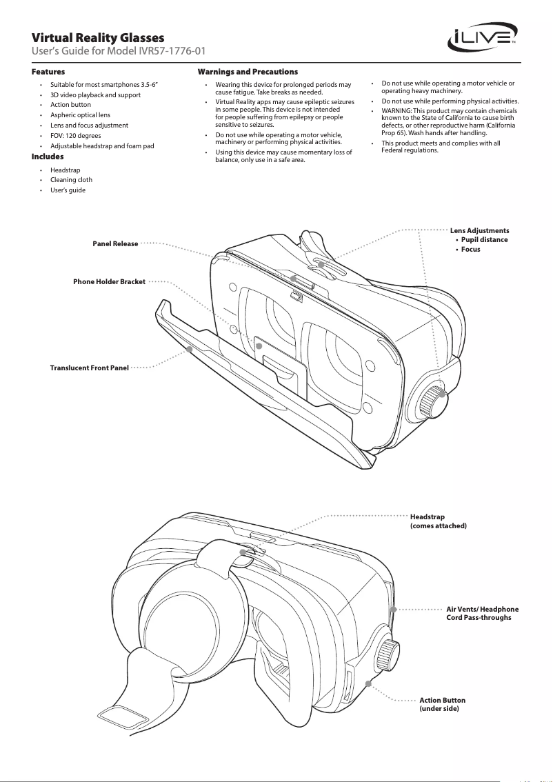 Page 1 de la notice Manuel utilisateur iLive IVR57-1776-0