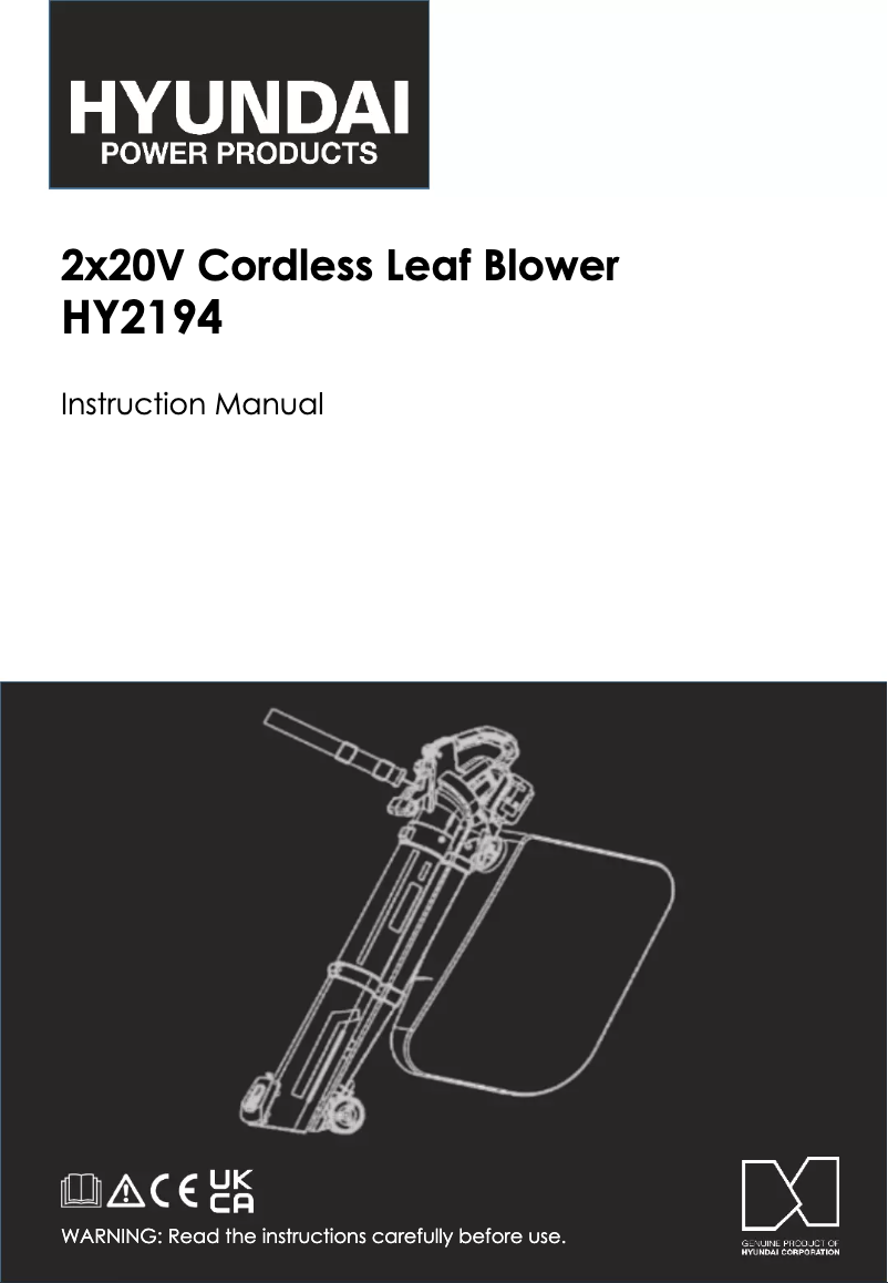Page 1 de la notice Manuel utilisateur Hyundai HY2194