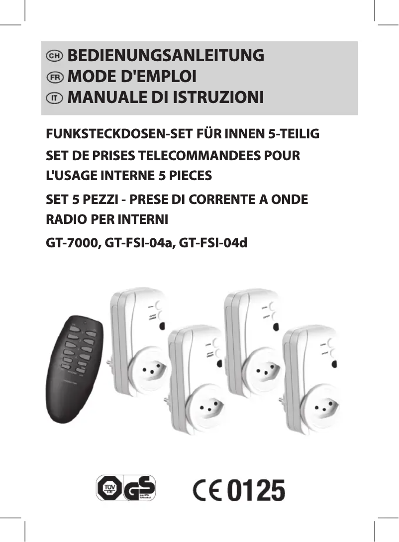 Page 1 de la notice Manuel utilisateur GlobalTronics GT-FSI-04d