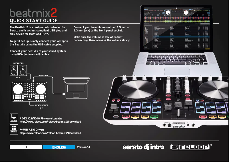 Page n°1 - Manuel utilisateur Reloop Beatmix 2 MK2
