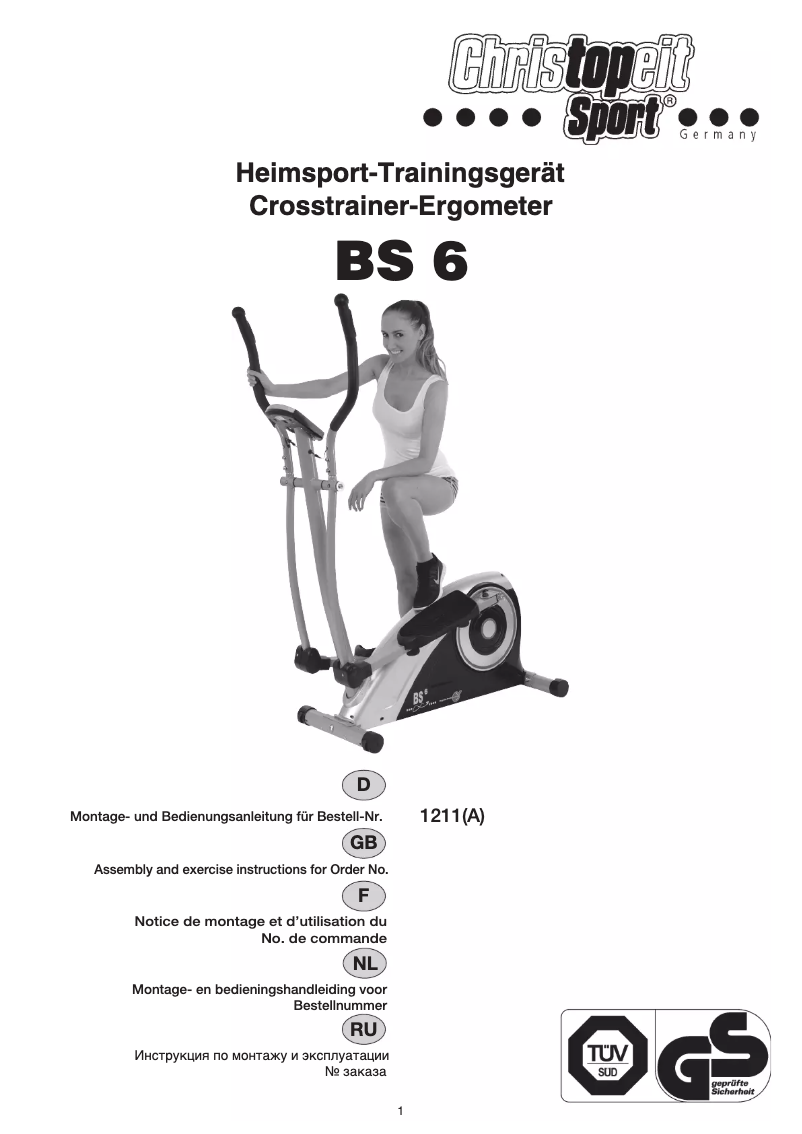 Page 1 de la notice Manuel utilisateur Christopeit BS 6