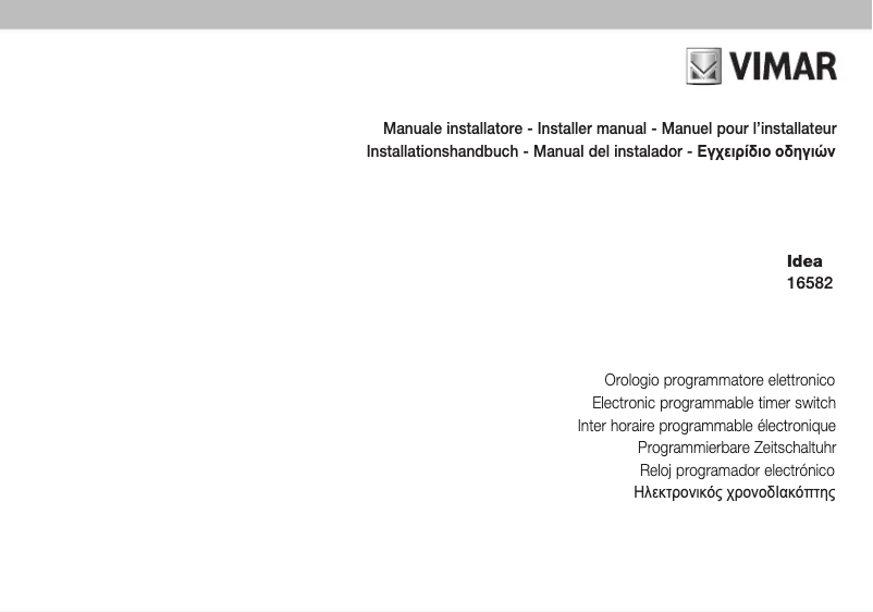 Page n°1 - Manuel utilisateur Vimar 16582