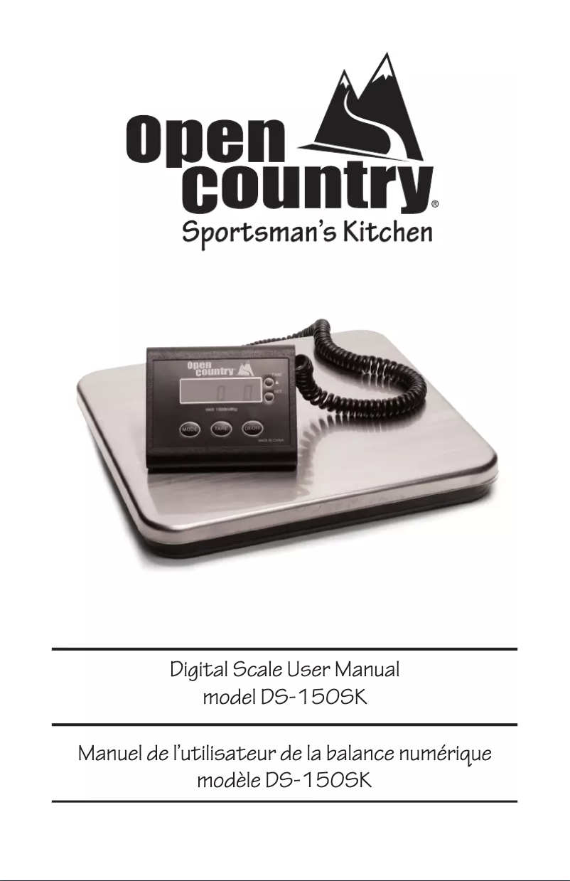 Page 1 de la notice Manuel utilisateur Open Country DS-150SK