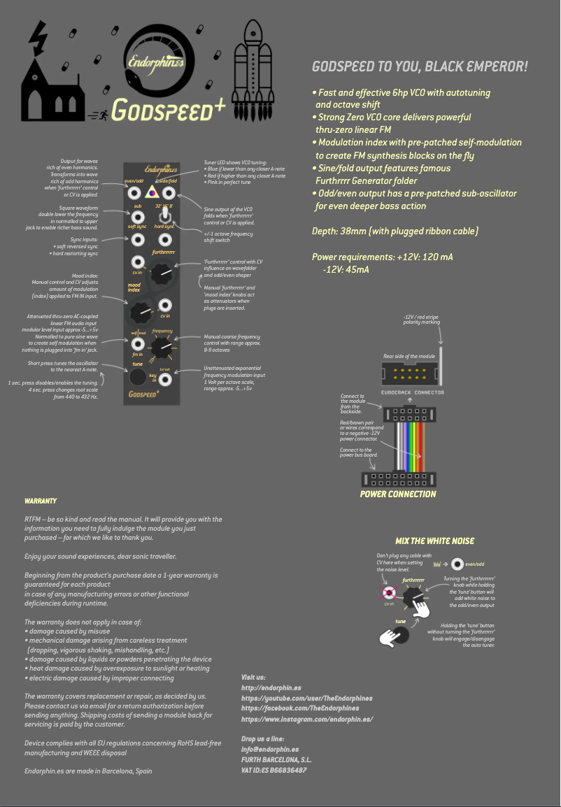 Page n°1 - Manuel utilisateur Endorphin.es Godspeed