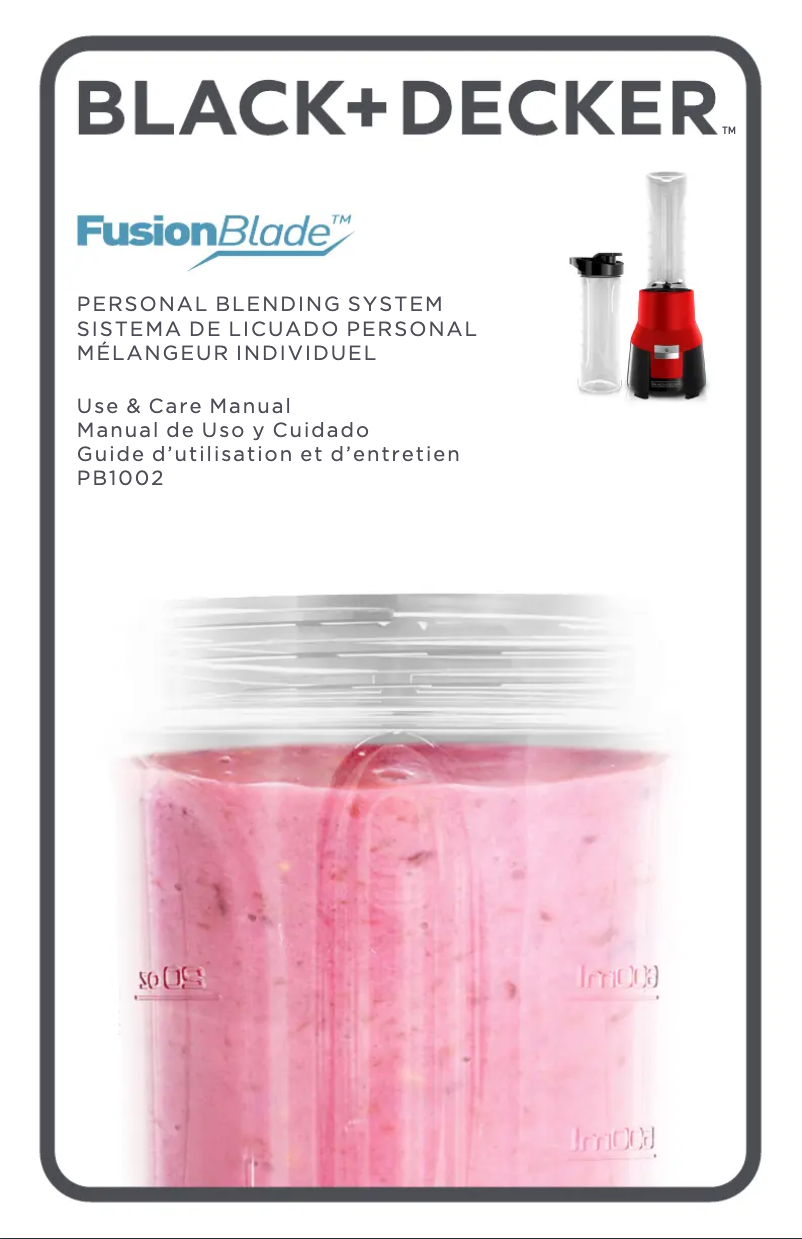 Page n°1 - Manuel utilisateur Black & Decker FusionBlade PB1002