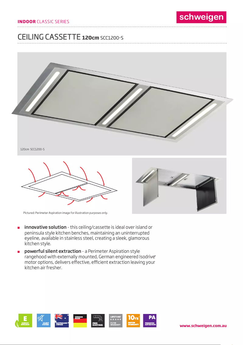 Page 1 de la notice Fiche technique Schweigen SCC1200-S