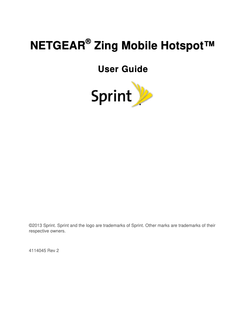 Page 1 de la notice Manuel utilisateur Netgear AirCard 771S