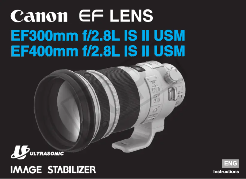Image de la première page du manuel de l'appareil EF 400mm f/2.8L IS II USM