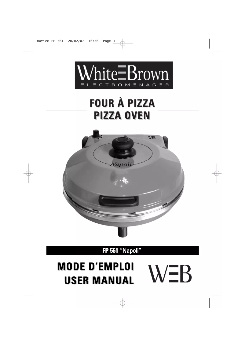 Page n°1 - Manuel utilisateur White And Brown FP 561