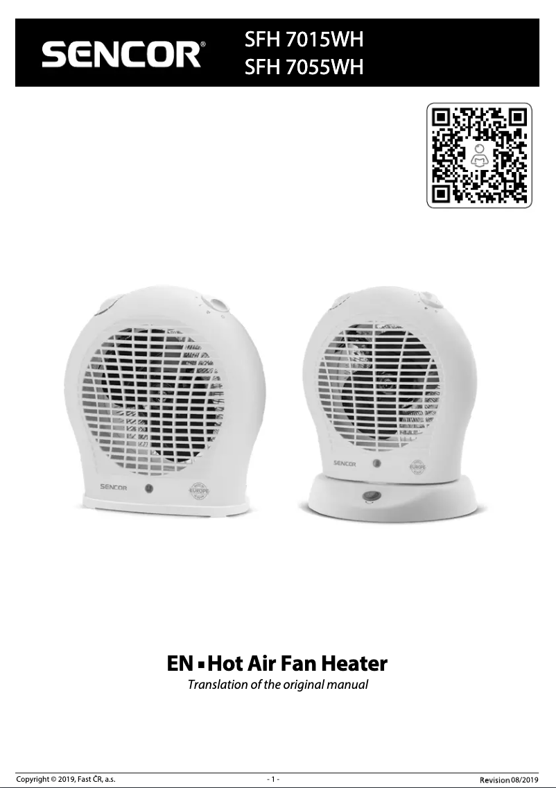 Page 1 de la notice Manuel utilisateur Sencor SFH 7015WH