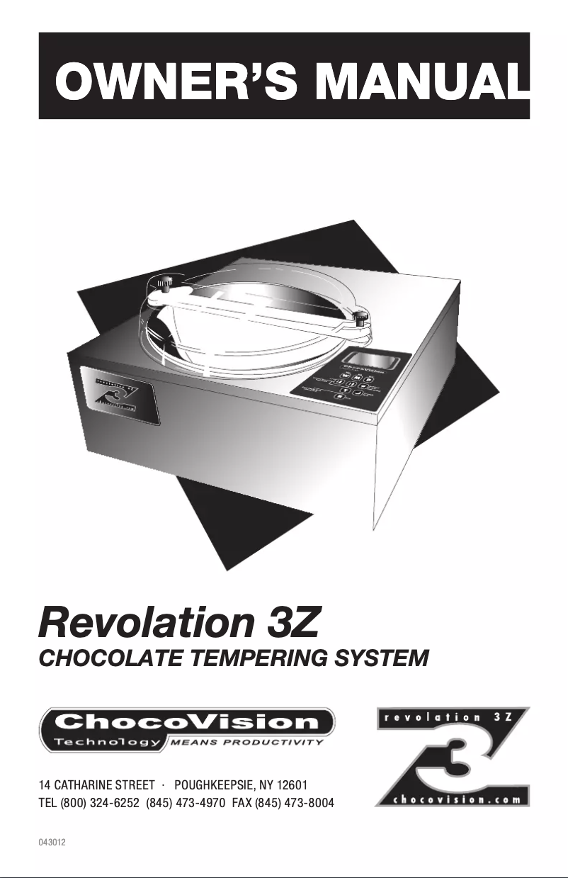 Image de la première page du manuel de l'appareil Revolation 3Z