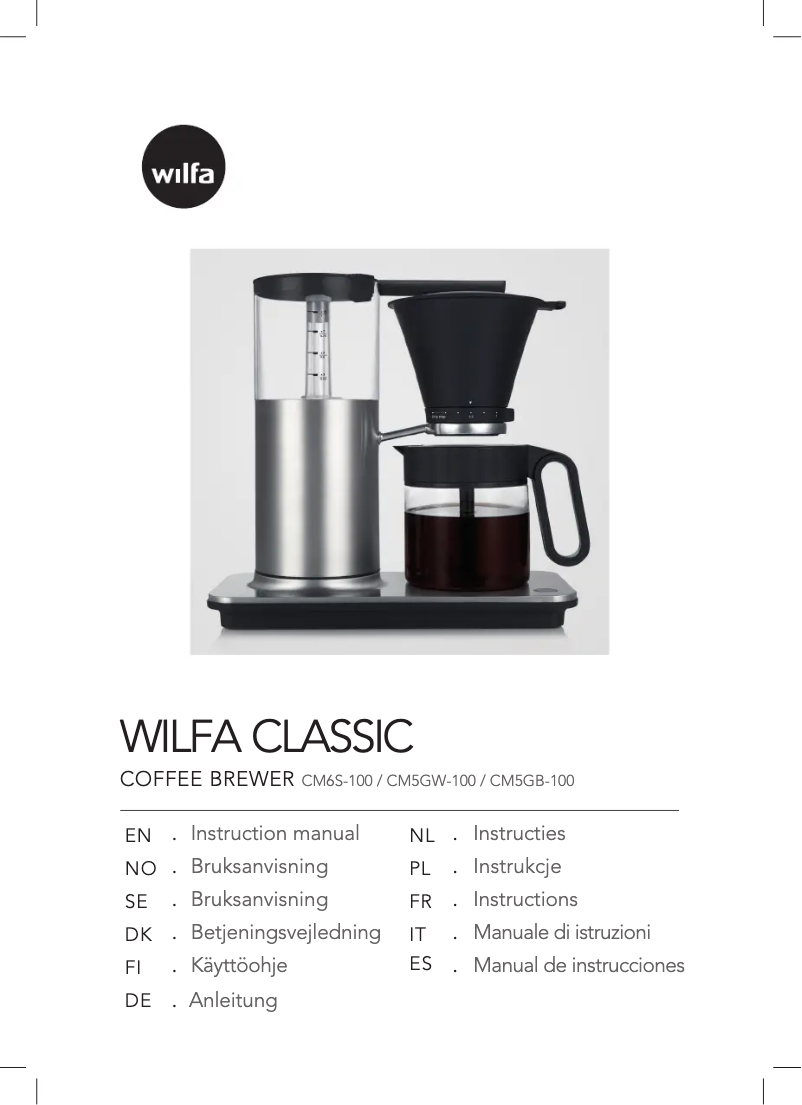 Image de la première page du manuel de l'appareil Classic CM6S-100