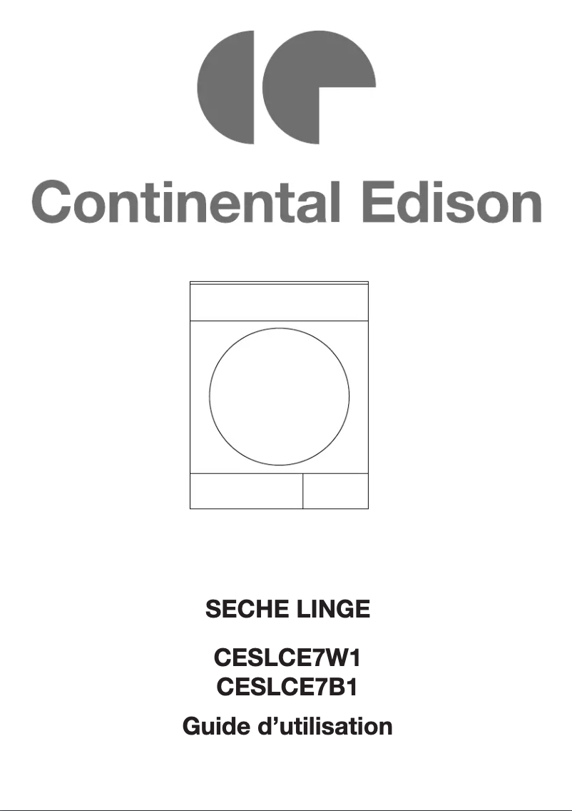 Image de la première page du manuel de l'appareil CESLCE7B1