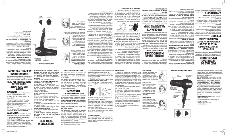 Page 1 de la notice Manuel utilisateur Conair 225NP