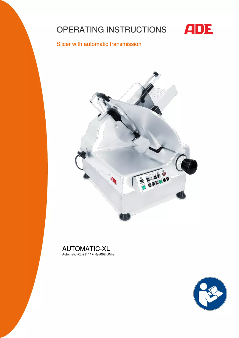 Page n°1 - Manuel utilisateur ADE AUTOMATIC-XL
