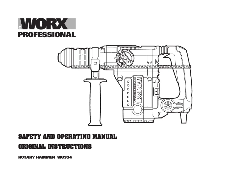 Page 1 de la notice Manuel utilisateur Worx WU334