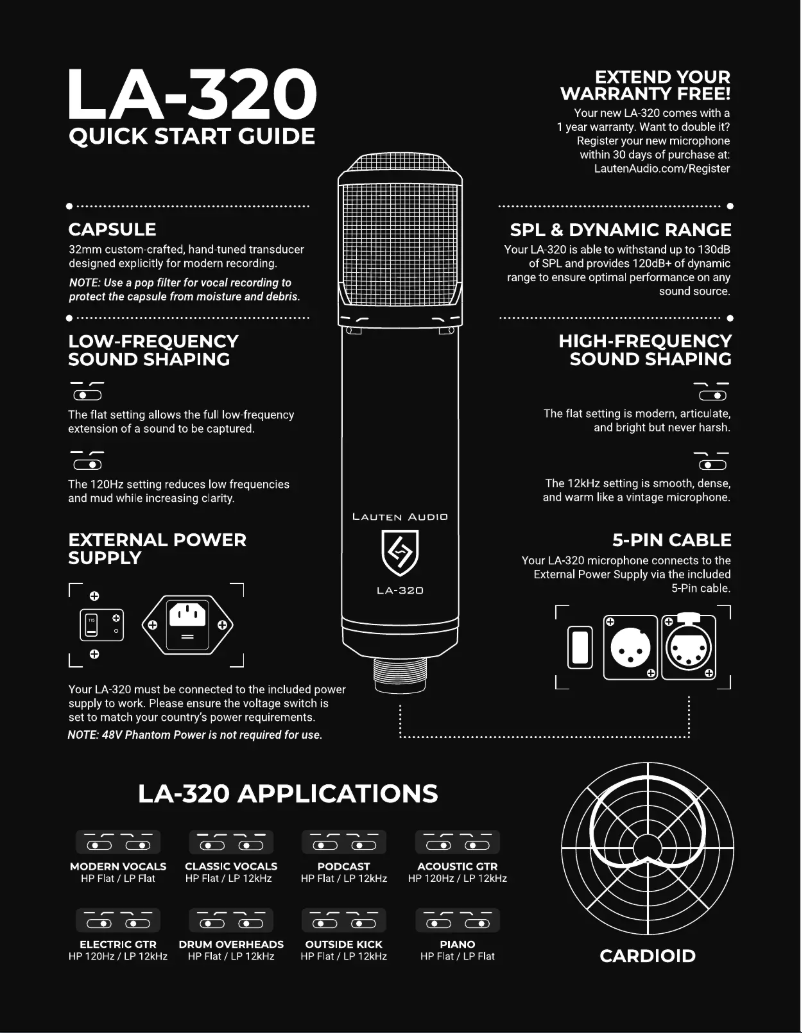 Page n°1 - Manuel utilisateur Lauten Audio LA-320 V2