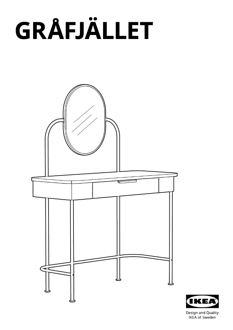 Page 1 de la notice Manuel utilisateur Ikea GRÅFJÄLLET 605.702.24