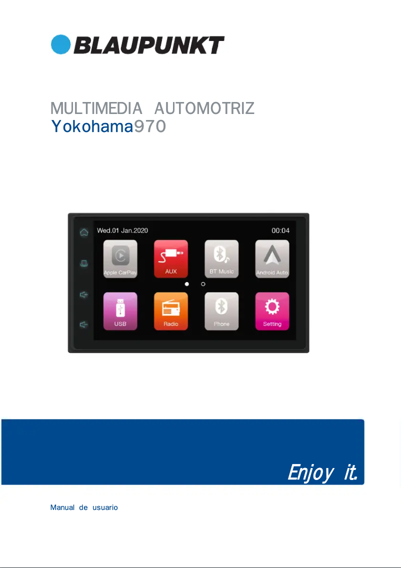 Page n°1 - Manuel utilisateur Blaupunkt Yokohama 970 WiFi