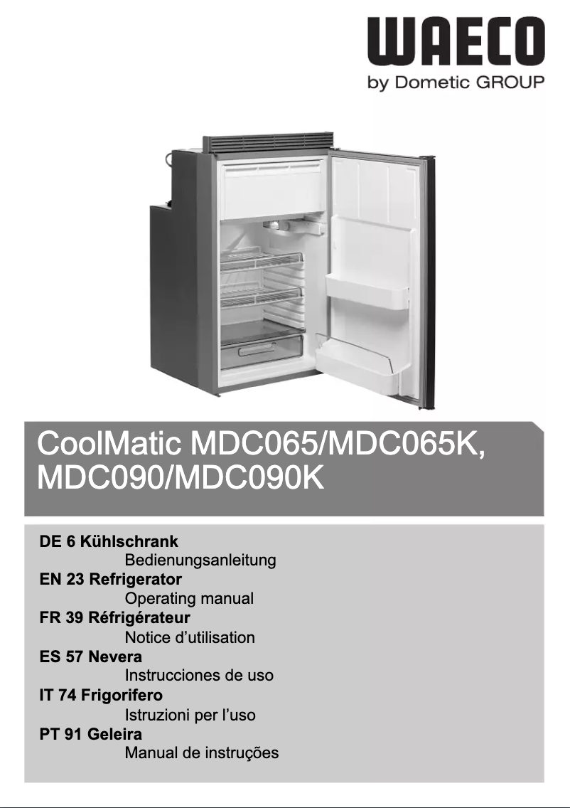 Imagen de la primera página del manual del dispositivo CoolMatic MDC 90K