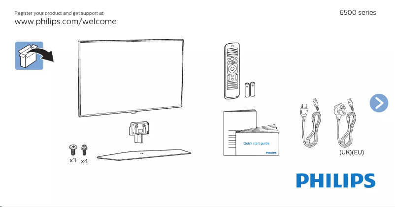 Image de la première page du manuel de l'appareil 6500 series 32PFK6500