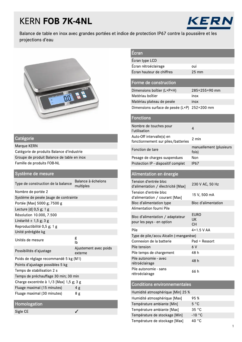 Image de la première page du manuel de l'appareil FOB 7K-4NL