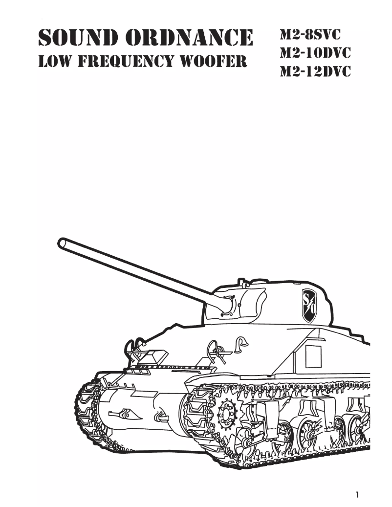 Page 1 de la notice Manuel utilisateur Sound Ordnance M2-8SVC