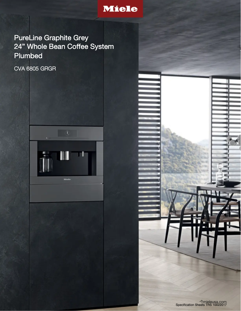 Page 1 de la notice Fiche technique Miele CVA 6805