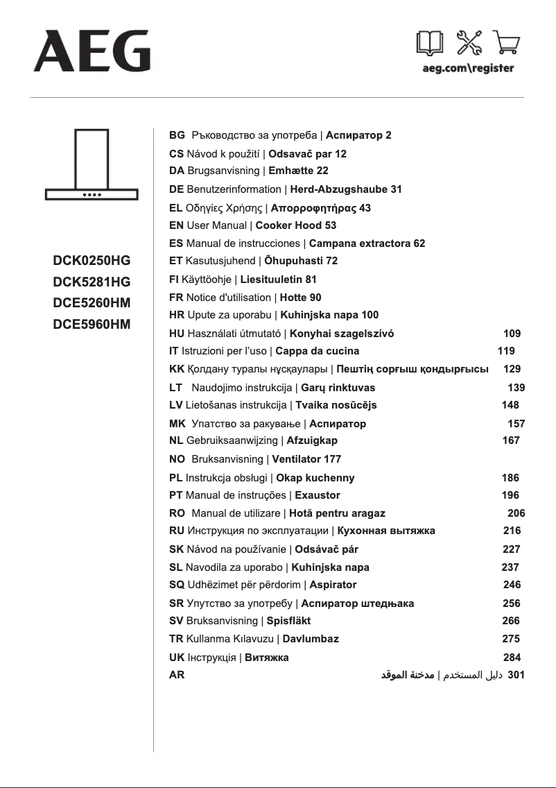 Imagen de la primera página del manual del dispositivo DCK5281HG