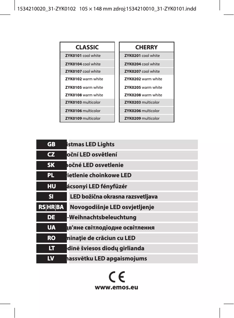 Página 1 del manual Manual de usuario Emos ZYK0102